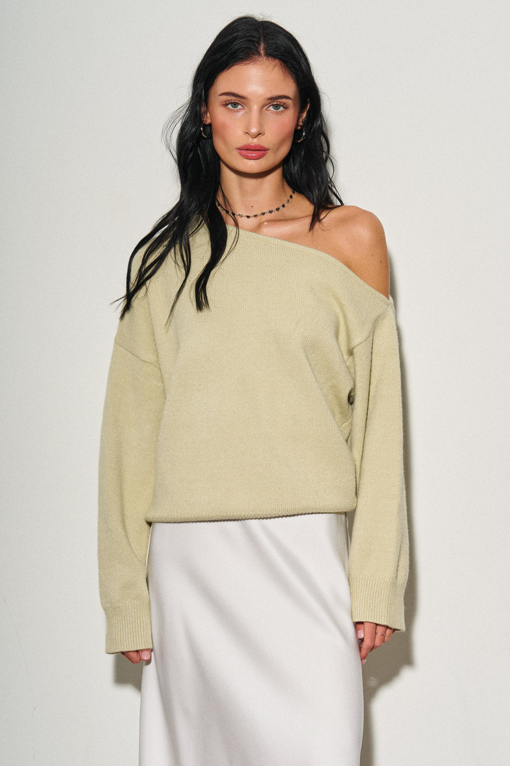 Aurora Knit One Shoulder Sweater