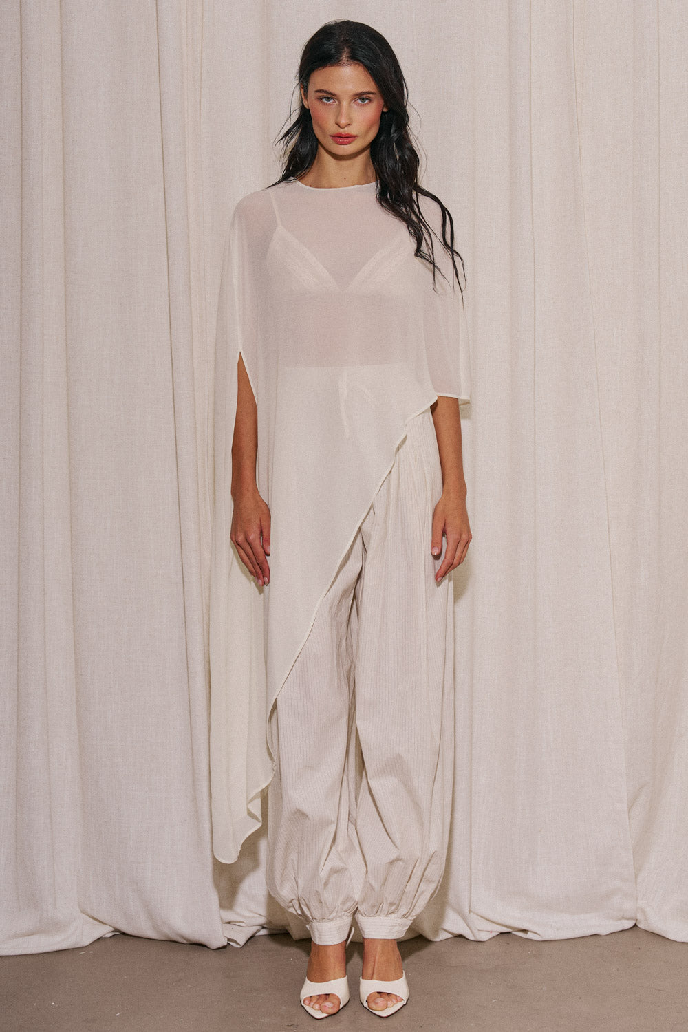 Jade Stripe Balloon Pants