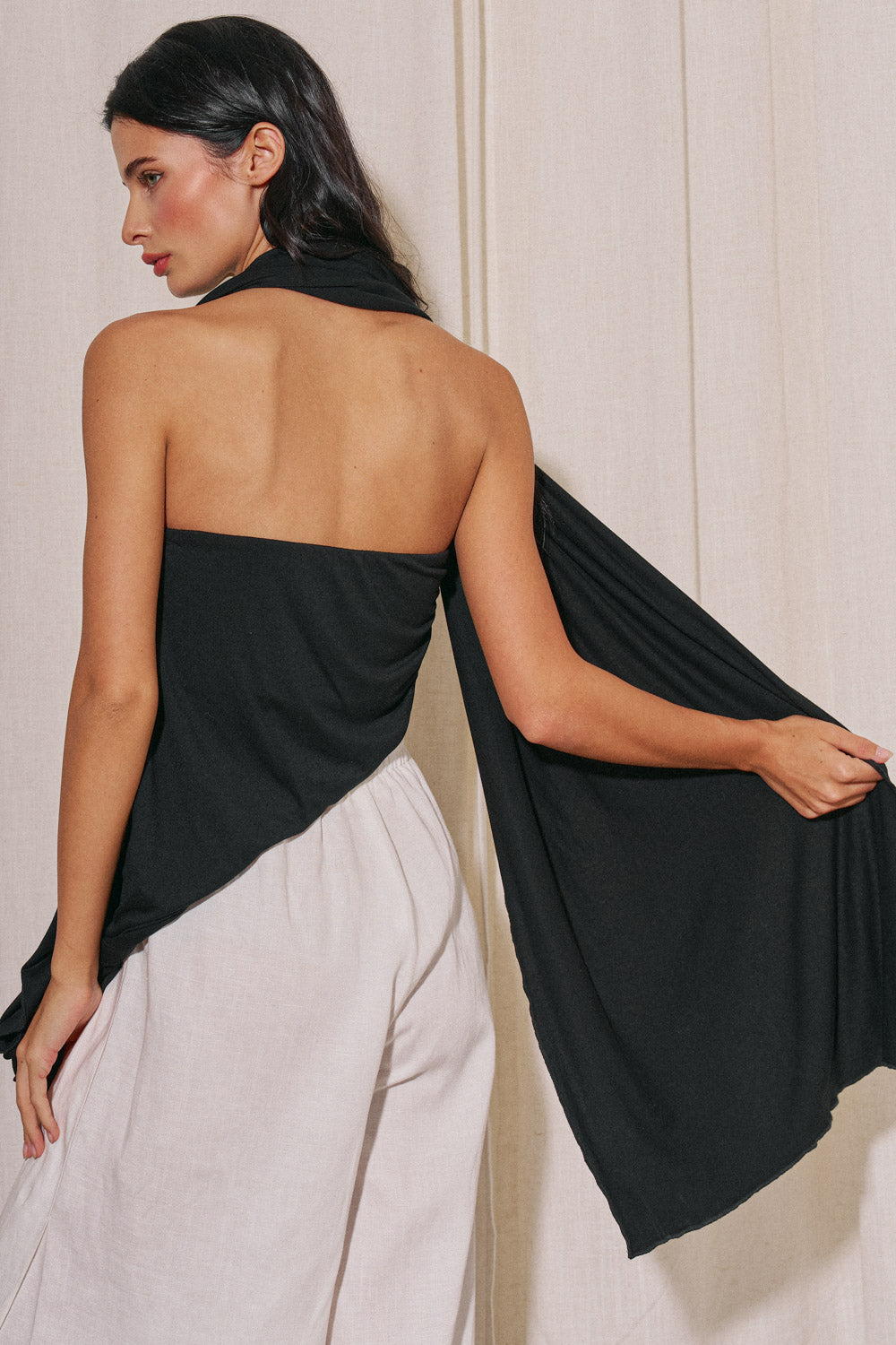 Alani Draped Scarf Tube Top