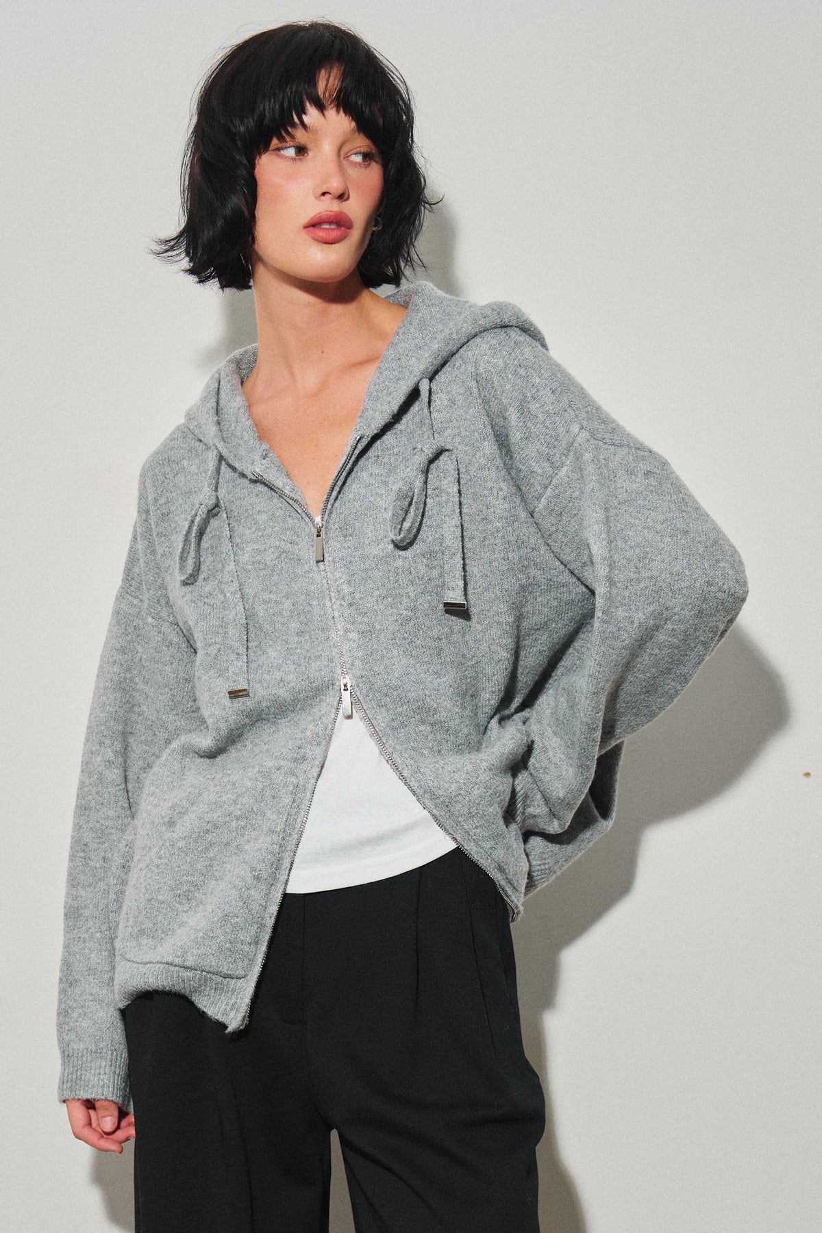 Amora Zip-up Hoodie Sweater