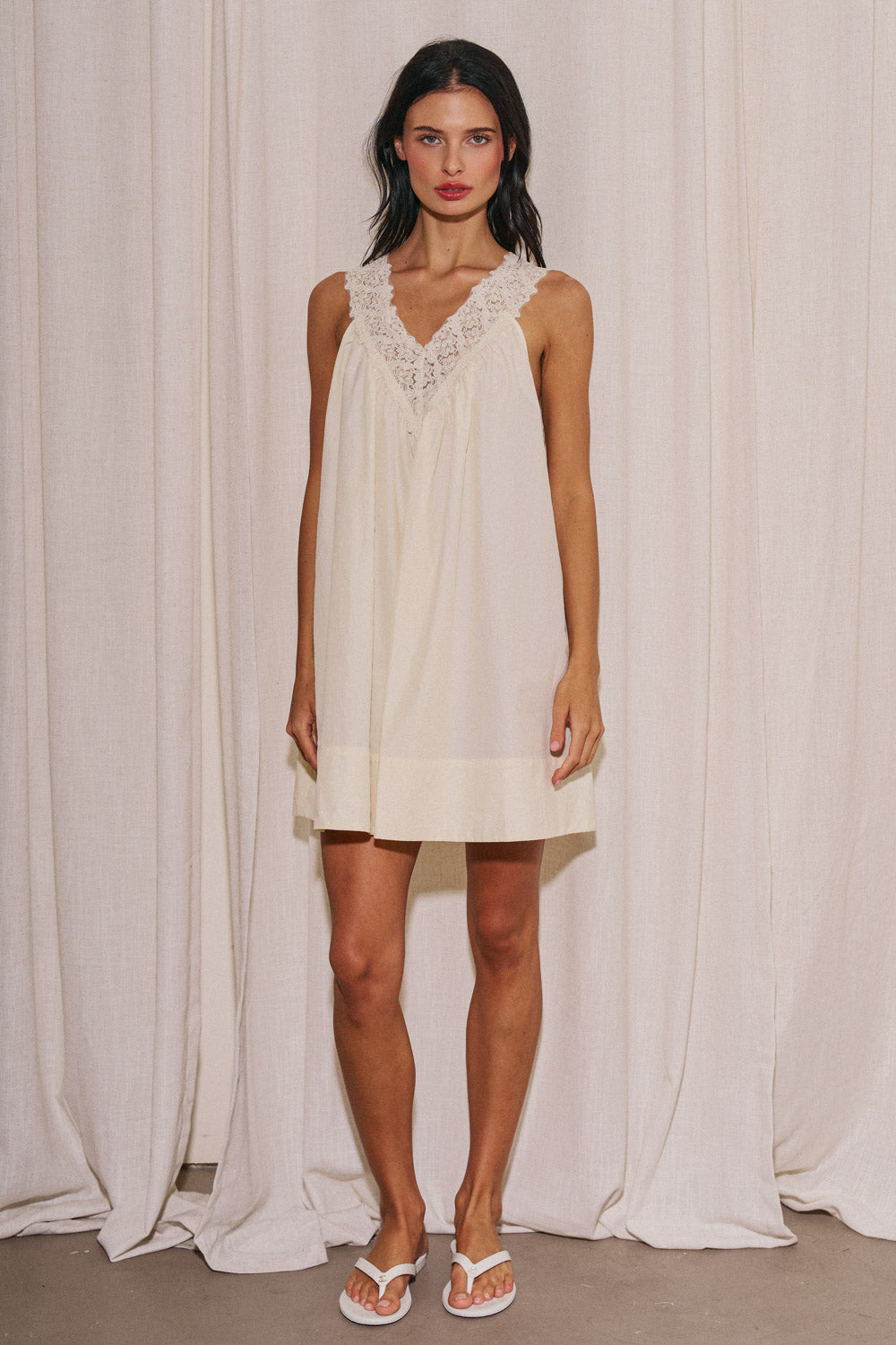Bella Lace V-Neck Loose Dress