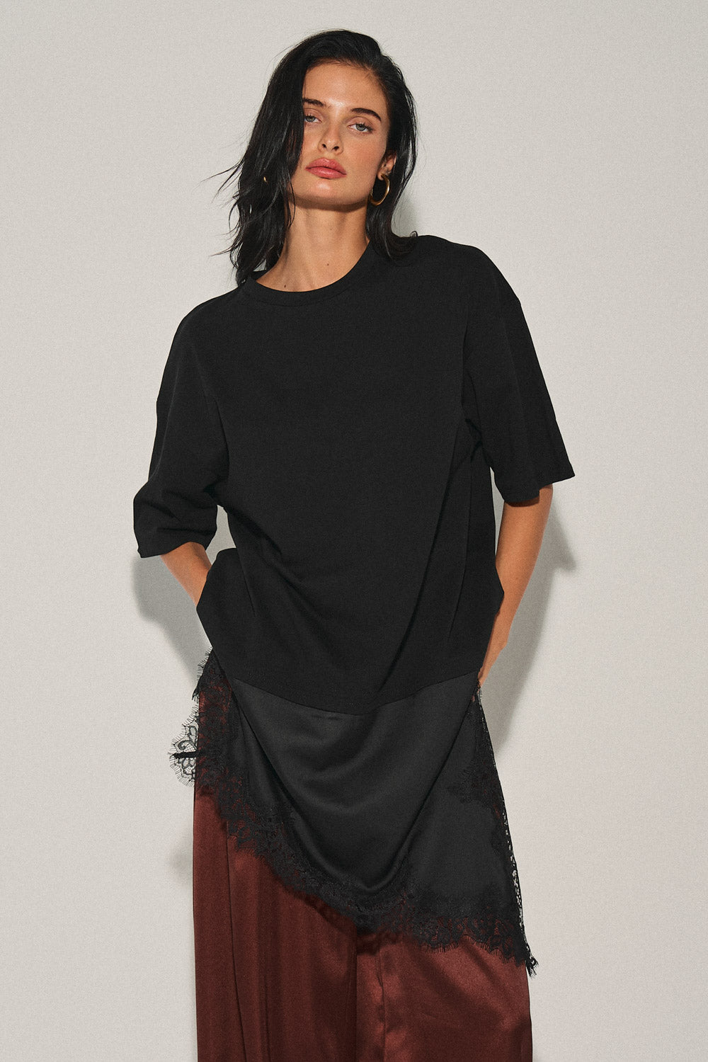 Maya Lace Trim T-shirt