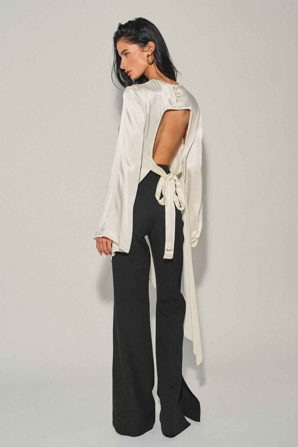 Josie Satin Asymmetric Top